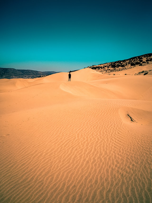 The hot sand